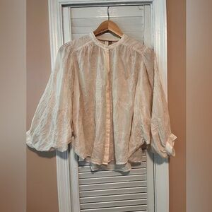 Anthropologie Pilcro sheer dolman sleeve top